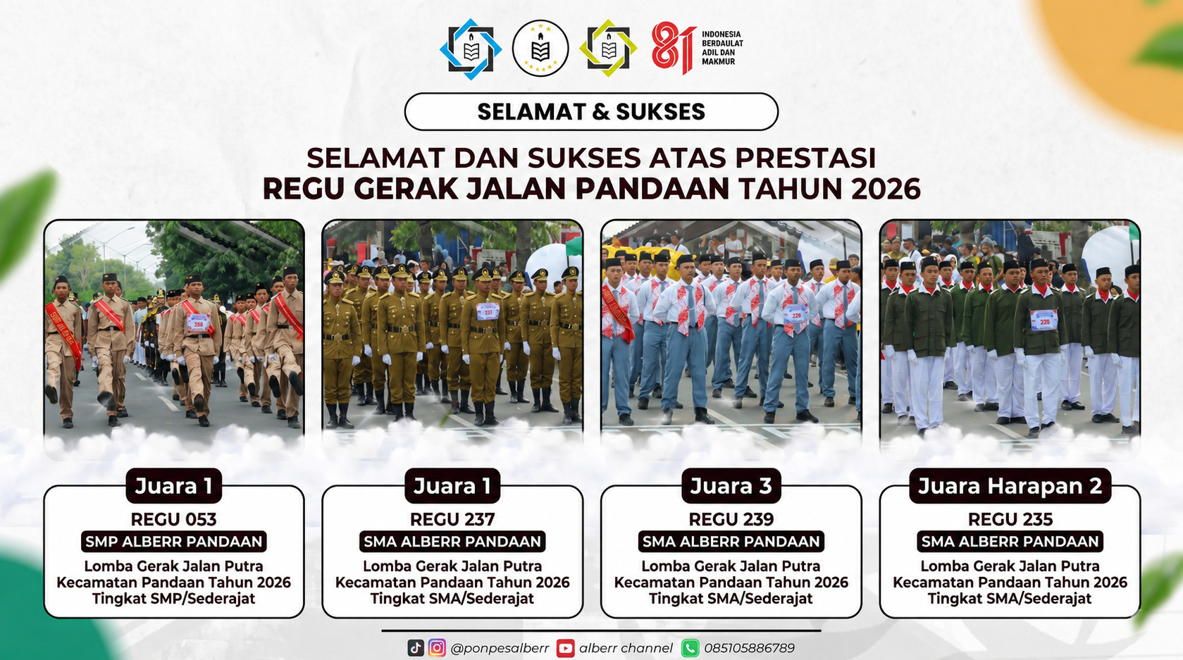 Gerak jalan SMP & SMA ALBERR